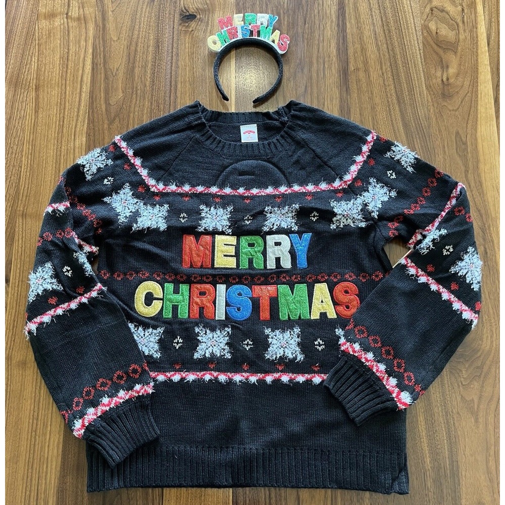 Ugly Christmas Sweater with Headband Women's Size‎ 2x (20w-22w) NEW